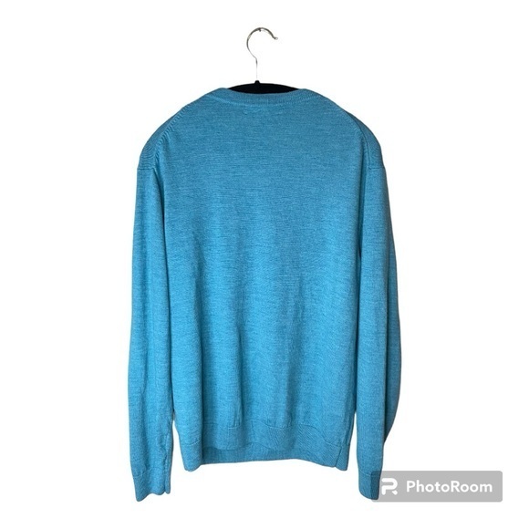 Hart Schaffner Marx 100% Extra Fine Merino Wool V-Neck‎ Sweater Size Medium - Picture 2 of 6